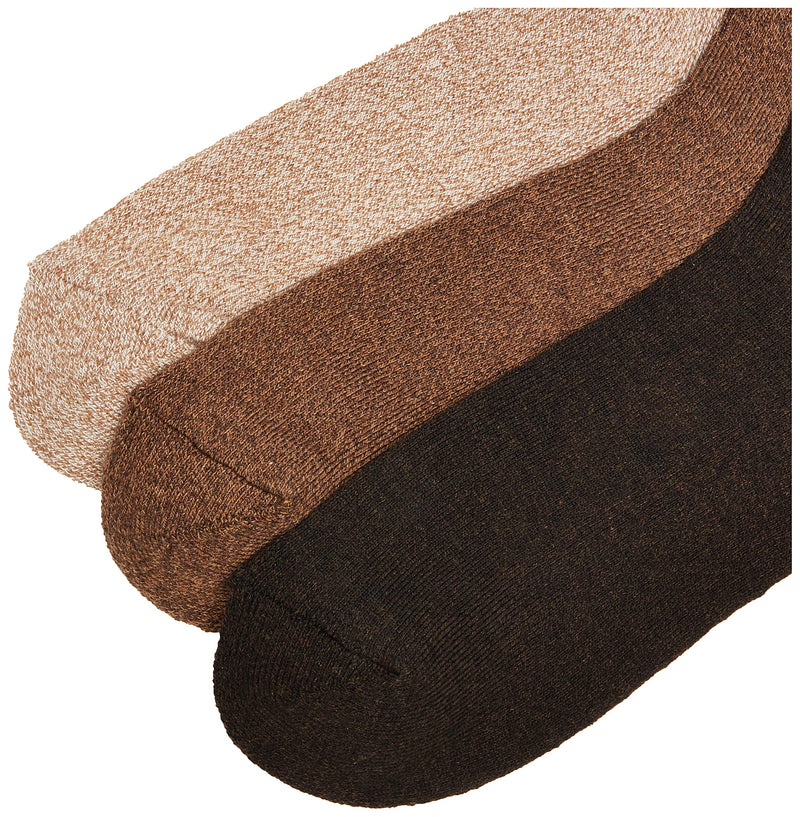 Chaps Men's Assorted Solid Mock Rib Casual Crew Socks (3 Pack) 6-12 Khaki - BeesActive Australia