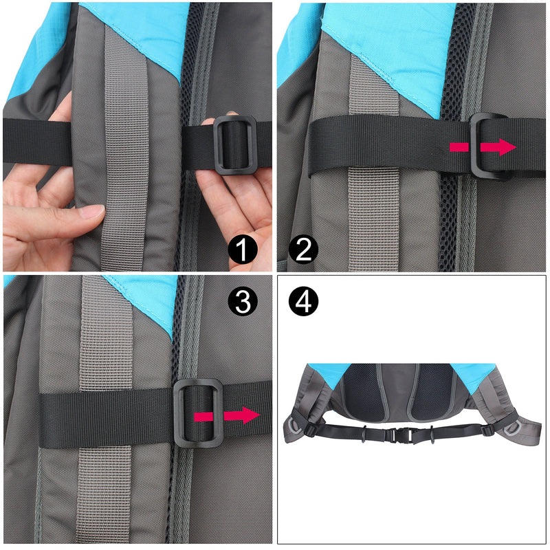Wisdompro Backpack Chest Strap, Heavy Duty Adjustable Backpack Sternum Strap Chest Belt with Quick Release Buckle for Hiking and Jogging - with Slide Locks Black - BeesActive Australia
