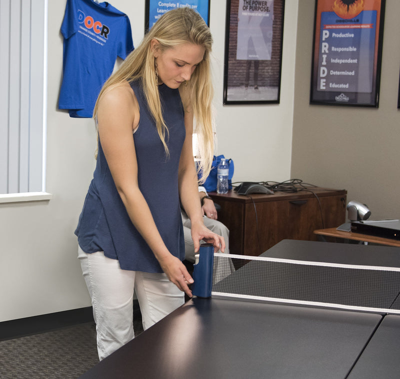 JOOLA Retractable Portable Table Tennis Net and Post Set (Adjustable Length) - Play Ping Pong Anywhere, blue, small - BeesActive Australia