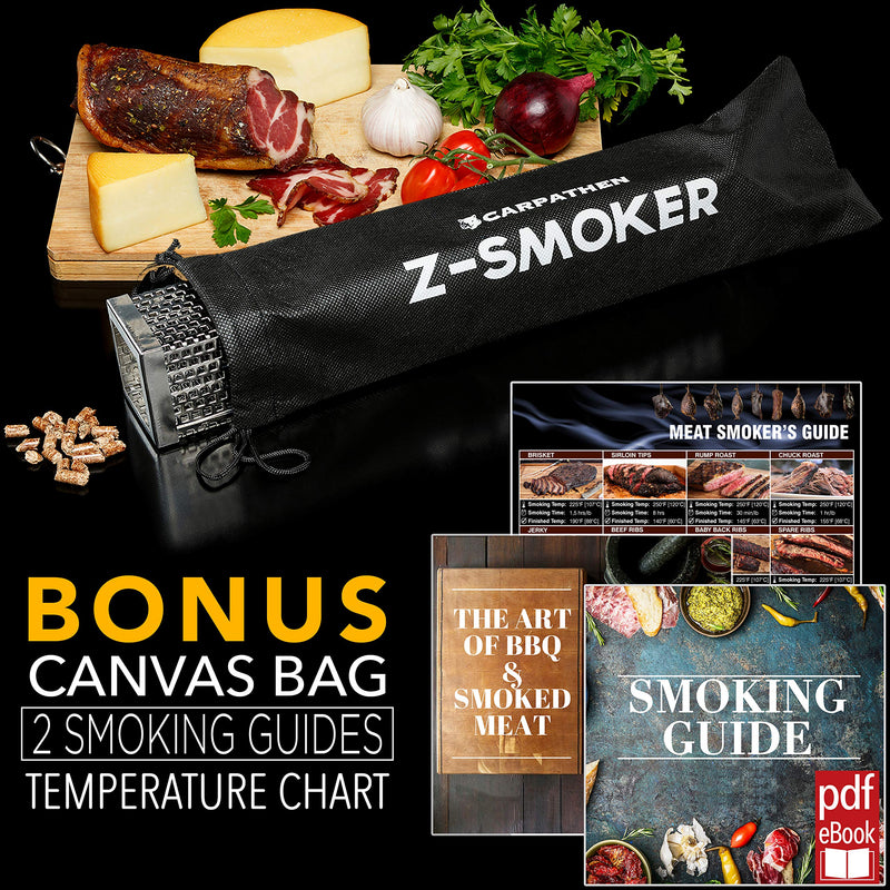 [AUSTRALIA] - Carpathen Smoke Tube - Pellet Smoker for Gas Grill, Electric, Charcoal Grills or Smokers - Billows 5 Hours of Amazing Cold Smoke Ideal for Smoking Cheese, Fish, Pork, Beef, Nuts - 12" Stainless Steel Made 