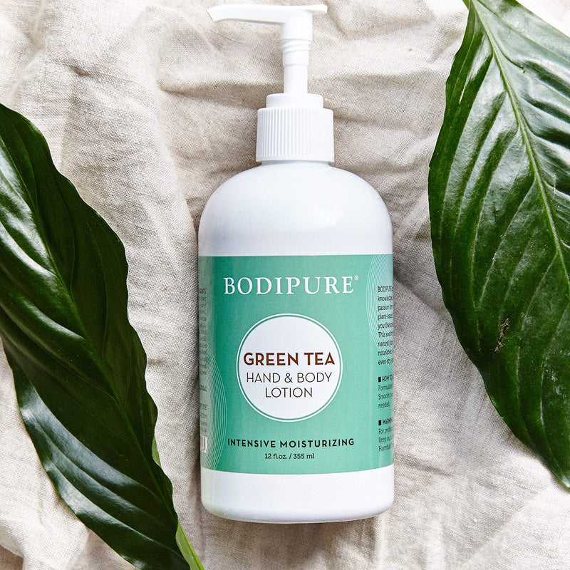 Bodipure Green Tea Daily Moisturizing Body & Hand Lotion for Normal to Dry Skin, Rich Emollients to Soft, Smooth, Hydrated Skin -12oz - BeesActive Australia