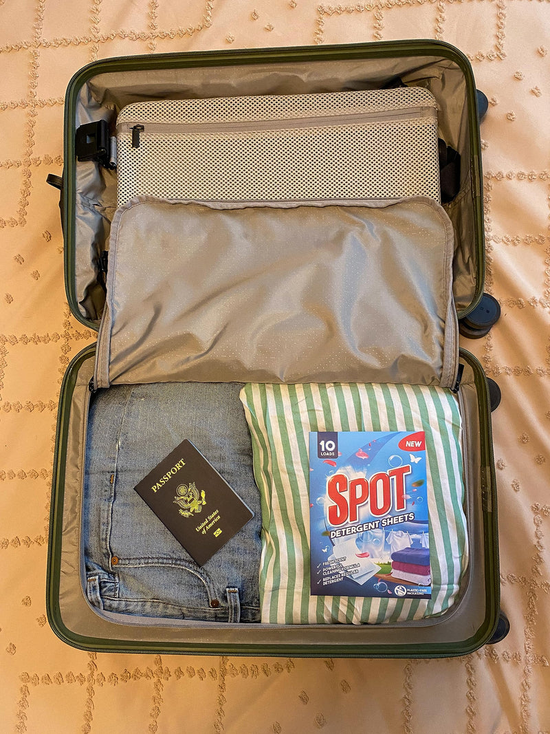 Spot Eco-Friendly Laundry Detergent Sheets - Fresh Linen Scent - 60 Loads - Made in Sweden - Plastic Free Packaging - Liquidless & Mess Free - No Spills - Travel Laundry Detergent - BeesActive Australia