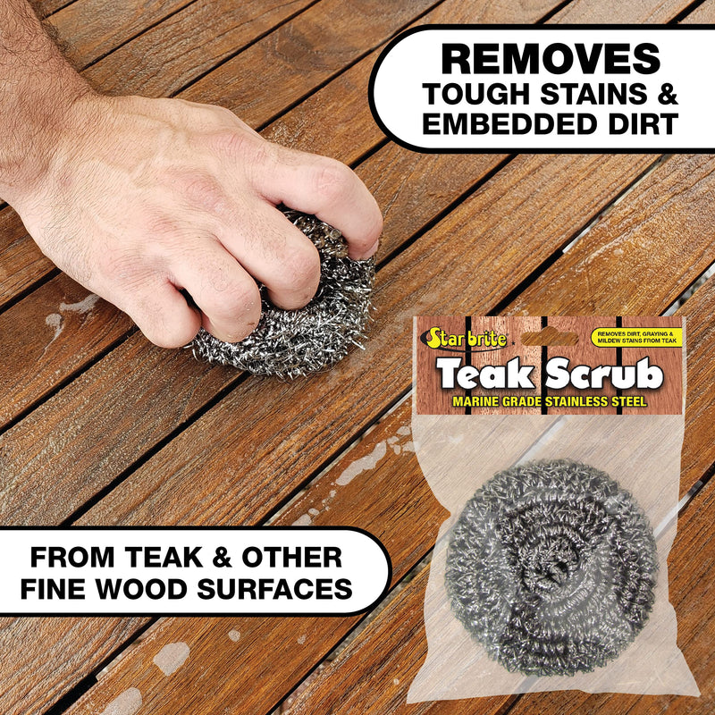 STAR BRITE Stainless Steel Teak Scrub - Refinish Wood Furniture & Teak (088450) - BeesActive Australia