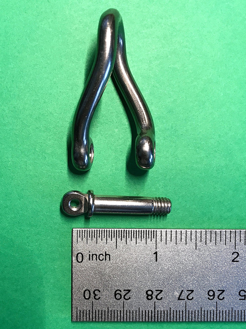 [AUSTRALIA] - Stainless Steel 316 Twist Shackle 1/4" (6mm) Marine Grade 