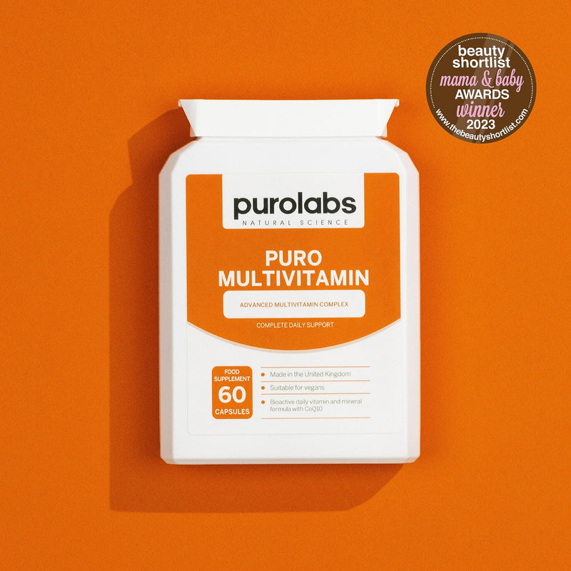 Puro Multivitamin - 34 Multivitamins & Minerals - Daily Complex for Men & Women - Vegan - 60 Capsules - BeesActive Australia