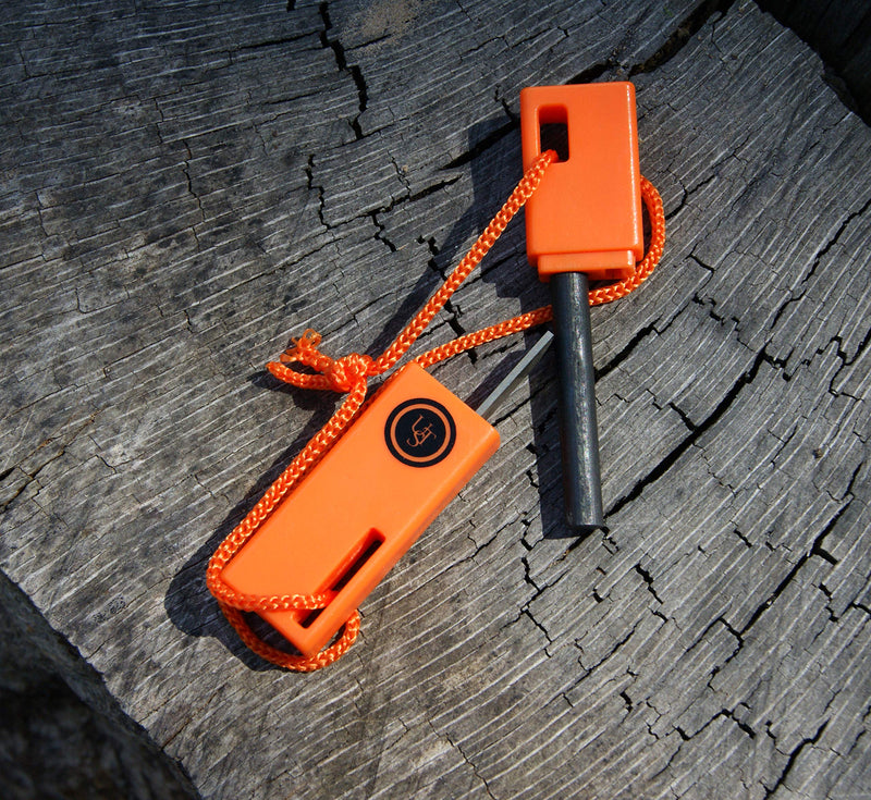 ust SparkForce Fire Starter with Durable Construction and Lanyard for Camping, Backpacking, Hiking, Emergency and Outdoor Survival, Orange, One Size (20-310-259) - BeesActive Australia