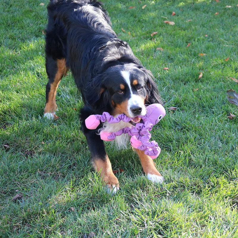 Snuggle Puppy Tender-Tuffs Tug - Extra Large Stretchy Purple Octopus Tough Dog Toy - Great for Fetch and Durable for Tug of War - BeesActive Australia