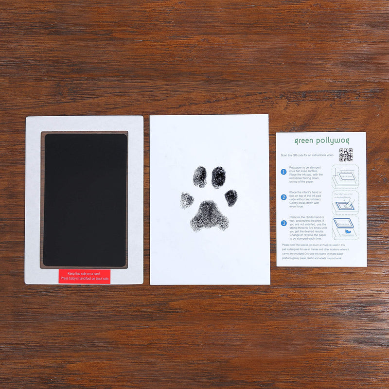 Green Pollywog - Extra-Large Clean Touch Inkless Ink Pad for Pets | Pawprints for Dogs & Cats Non-Toxic | Paw Print Stamp Kit | Dog Paw Print Kit | Cat Footprint Keepsake 2-Pack - BeesActive Australia