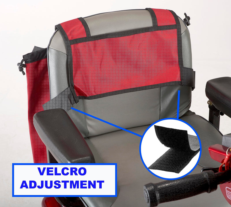Ducksback Mobility Scooter Bag Crutch/Walking Stick Holder Shopping and Storage Red - BeesActive Australia