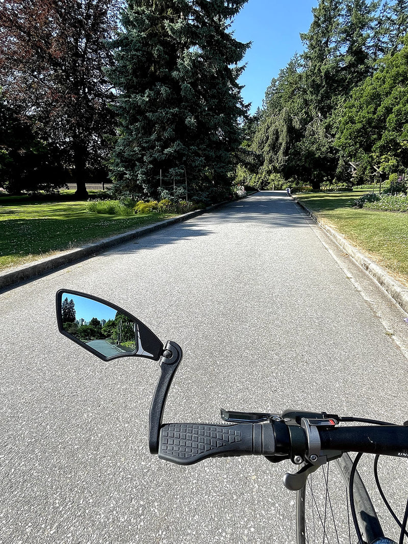 Hafny NEW Bar End Bike Mirror, HD Automotive Grade Glass Lens, Shatterproof, Adjustable Cycle Mirror, E-Bike Mirrors, HF-M900LB-FR04 Anti-glare Blue Left - BeesActive Australia