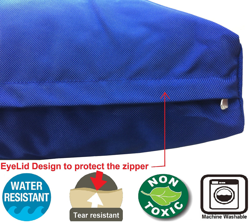 Dogbed4less Medium Large 1680 Ballistic Heavy Duty Dog Pet Bed External Zipper Duvet Cover - Replacement Cover only, 37X27X4 Inches, Navy Blue - BeesActive Australia