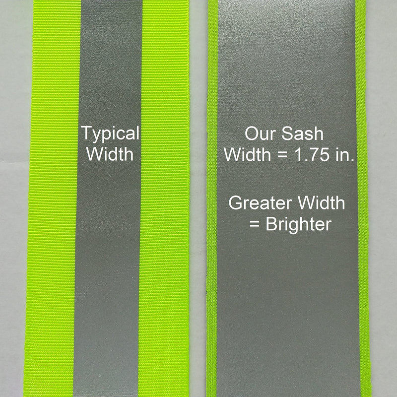 Leg Shield Reflective SASH - Very Large Reflective Area for Greater Visibility - Comfortable, Neoprene, Easy on/Off, Great for Walking at Night. - BeesActive Australia