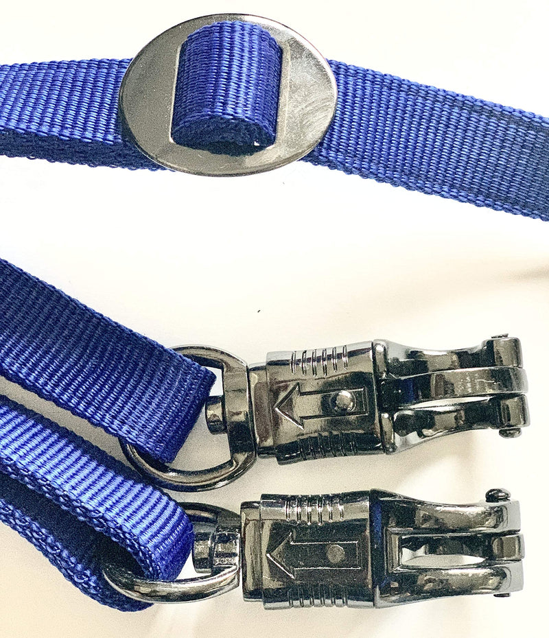 Majestic Ally Pack of 2, Double Thick Trailer Tie for Horse Haulage, Cross tie with Adjustable Buckle, Panic Snap and Bull Snap – 1 Inch by 36 Inch Purple - BeesActive Australia