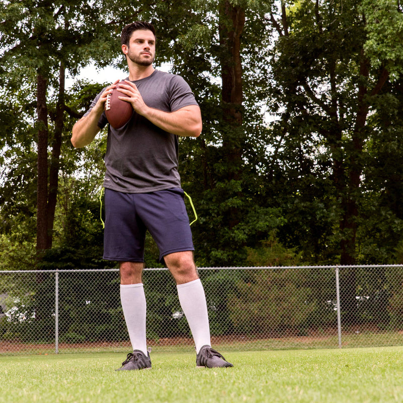 Sof Sole Football Over-the-Calf Team Athletic Performance Socks for Men and Youth (2 Pairs) Men's 5-9.5 White - BeesActive Australia