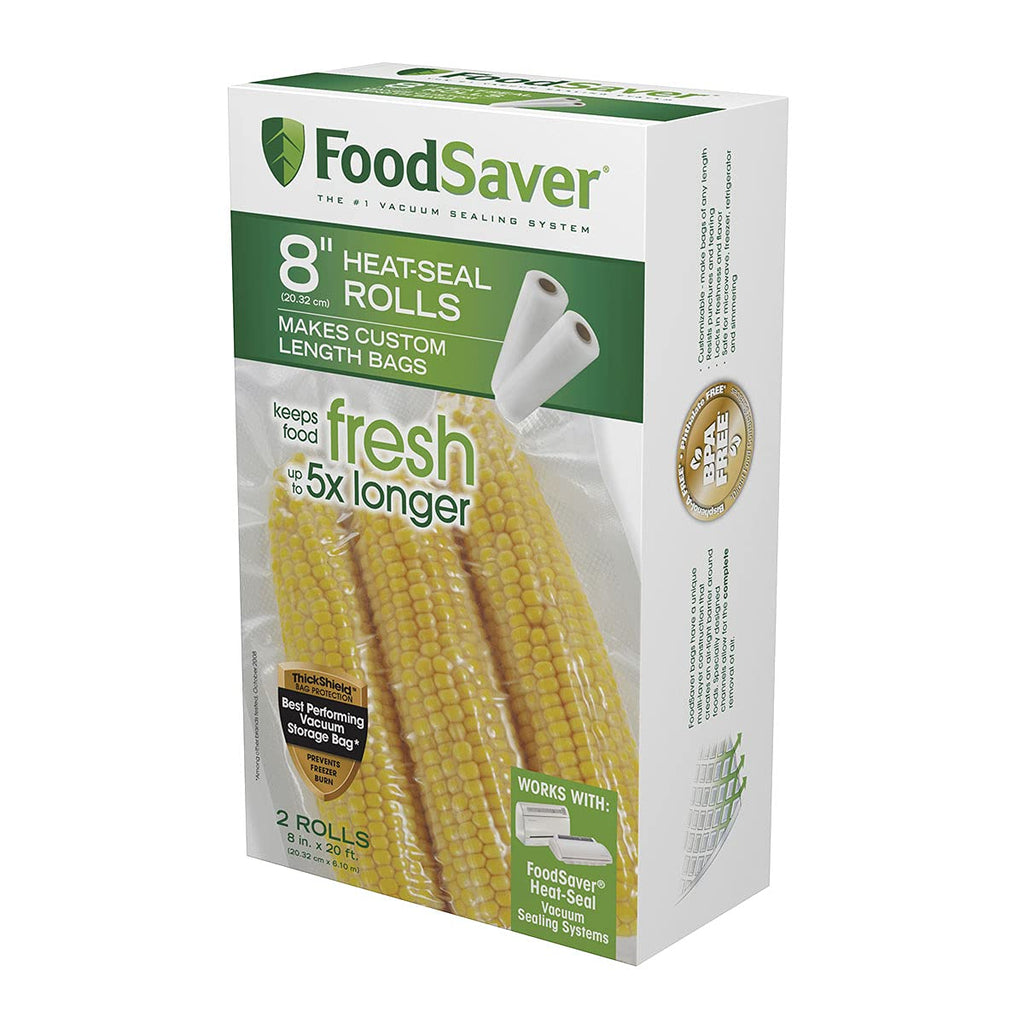FoodSaver FSFSBF0526-P00 8-Inch Roll Two-pack, 20 Feet Long - BeesActive Australia