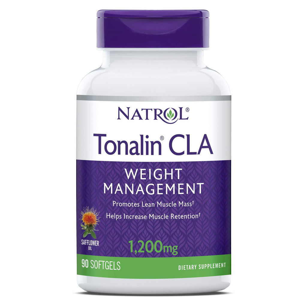 Natrol Tonalin CLA Softgels, Derived from safflower plant, Promotes lean muscle mass, Helpes increase muscle retention, Promotes fat metabolism, Weight management supplement, 1,200mg, 90 Count 90 Count (Pack of 1) 90 SGel - BeesActive Australia