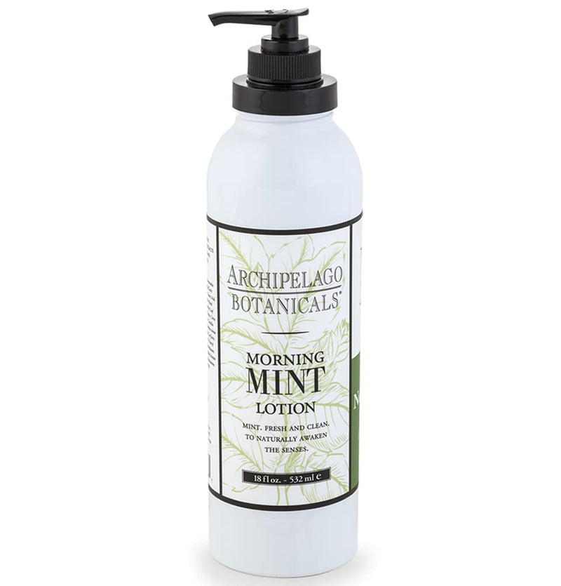 Archipelago Botanicals Morning Mint Lotion. Stimulating and Smoothing Daily Body Lotion. Free From Parabens, Phthalates and GMOs (18 oz) - BeesActive Australia