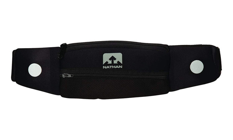 [AUSTRALIA] - NATHAN Running Belt Waist Pack 5K with Reflective Detail, Zippers and Adjustable Pouch Strap - Runners Fanny Pack - Bounce Free Pouch, Ultra-Lightweight Neoprene - Fits all Phones (iPhone, Android, Windows) - For Men and Women - Running, Biking, Hiking... 