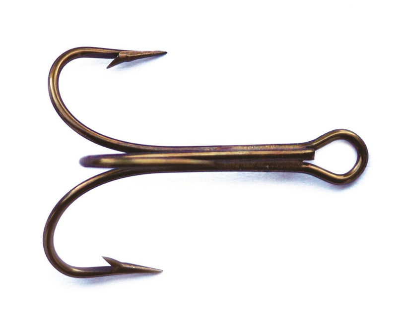 [AUSTRALIA] - Mustad 3551 Classic Treble Standard Strength Fishing Hooks | Tackle for Fishing Equipment | Comes in Bronz, Nickle, Gold, Blonde Red [Size 18, Pack of 25] Bronze 