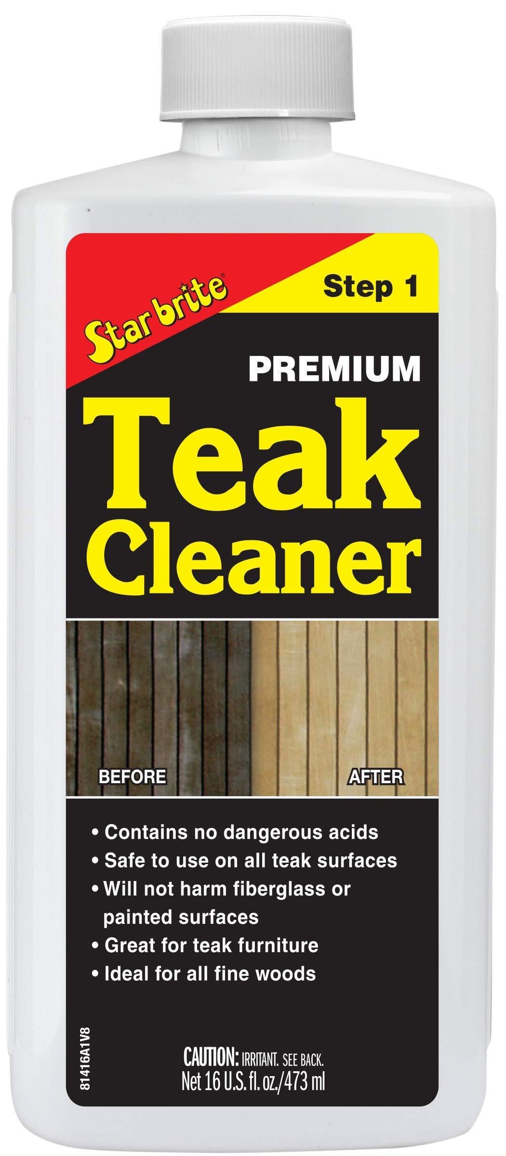 [AUSTRALIA] - Star Brite Premium Teak Cleaner - Restore, Renew & Refresh Old Weathered Gray Teak Furniture & Other Fine Woods 16 oz 