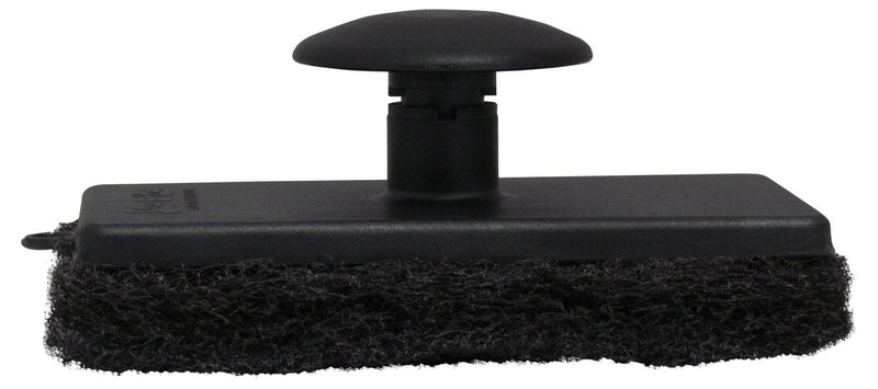 STAR BRITE Extend-A-Brush Scrubber Pad - Available In 3 Textures - Removable Ergonomic Grip Attaches to Extending Pole Via Star Brite's Adjustable Knuckle Coarse Black - BeesActive Australia