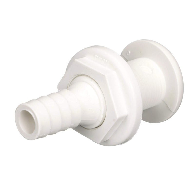 attwood 3873-3 Polypropylene Straight Thru-Hull Connector, White Finish - BeesActive Australia