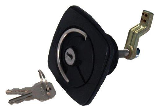 [AUSTRALIA] - Perko 1081DP1BLK Flush Lock & Latch - Offset Cam Bar, Flexible Strike 