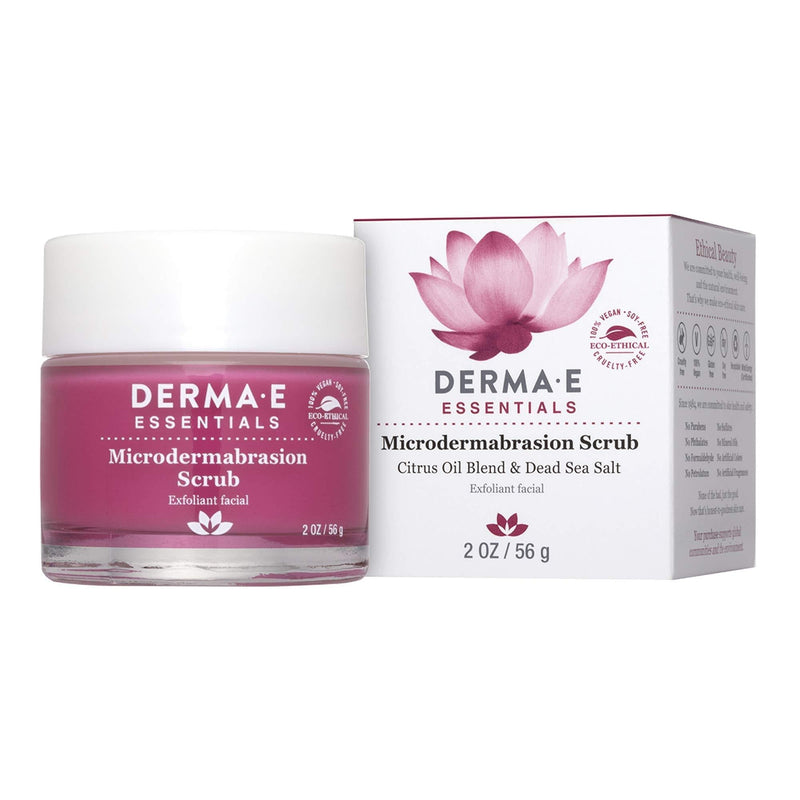 DERMA E Microdermabrasion Scrub with Dead Sea Salt- essential Microderm quality facial scrub works as an exfoliator to reduce scars & wrinkles for flawless, hydrated skin - BeesActive Australia