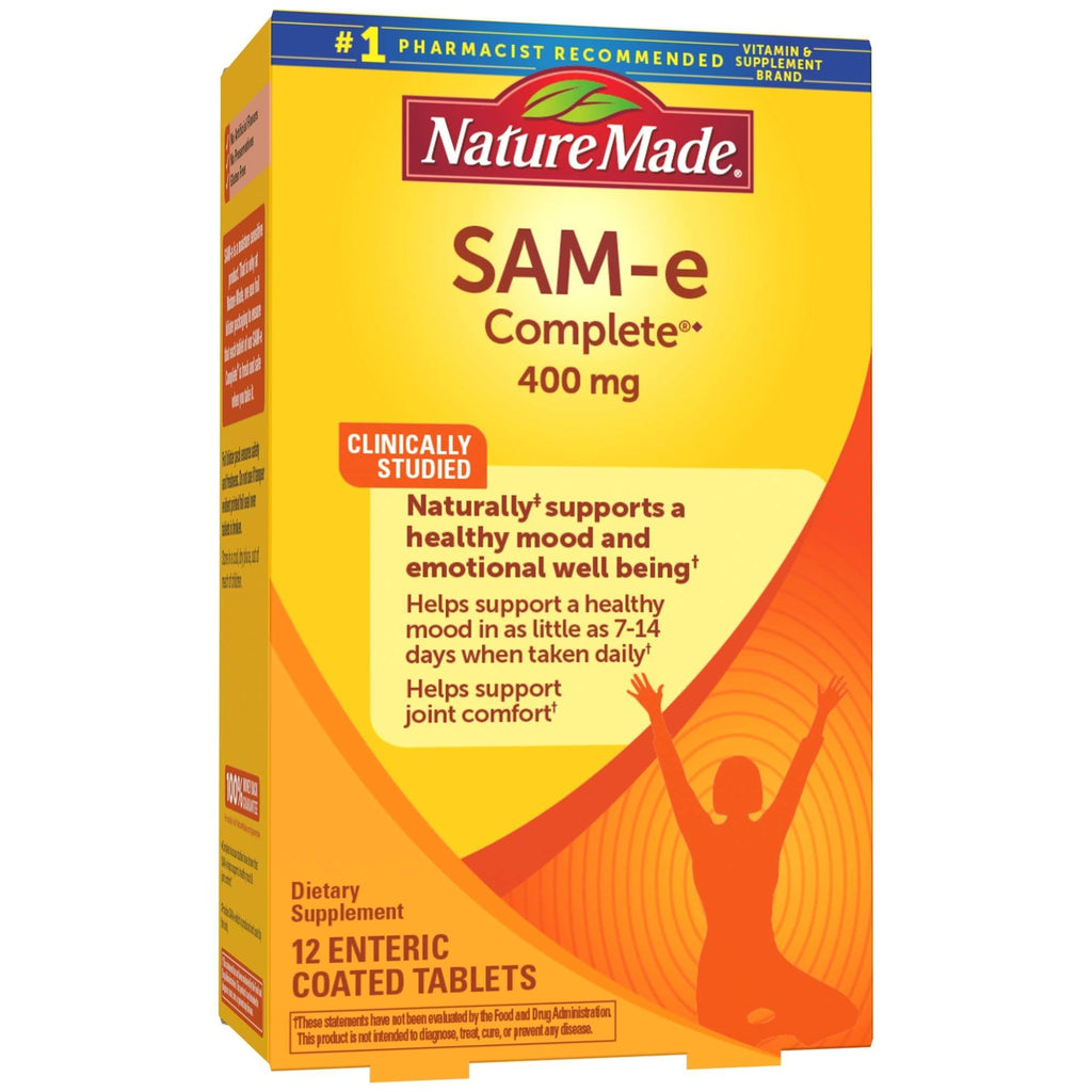 Nature Made SAM-e Complete 400 mg Tablets, 12 Count for Supporting a Healthy Mood 12 Count (Pack of 1) - BeesActive Australia