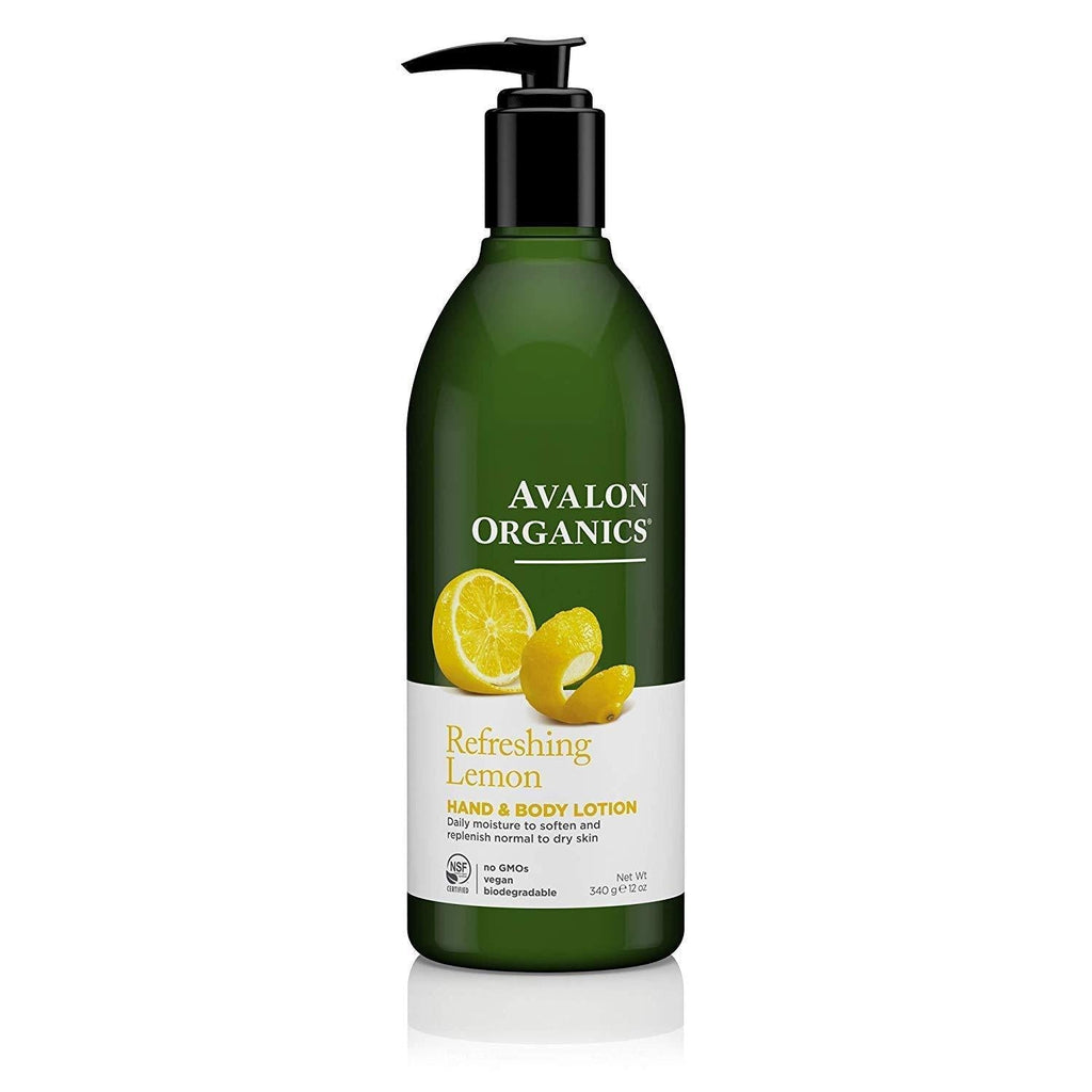Avalon Organics Natural Hand & Body Lotion, Refreshing Lemon, 12 Oz - BeesActive Australia