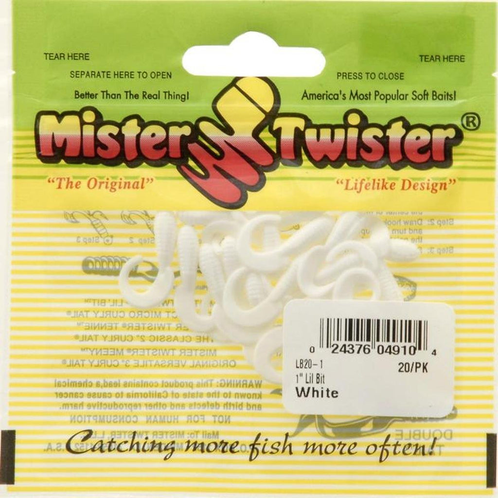 [AUSTRALIA] - Mister Twister Lil' Bait, White, 1-Inch 