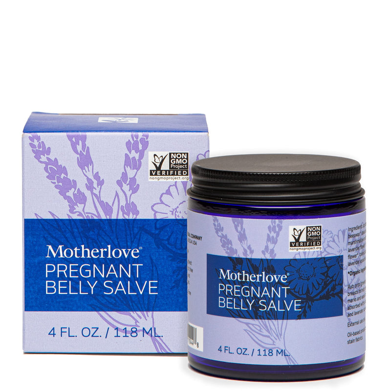 Motherlove Pregnant Belly Salve (4oz) Prevent Stretch Marks During Pregnancy & Soothe Itchy Skin—Herb-Infused Moisturizer w/ Lavender & Shea Butter—Organic Herbs, Non-GMO, Cruelty-Free 4 Fl Oz (Pack of 1) Standard Packaging - BeesActive Australia