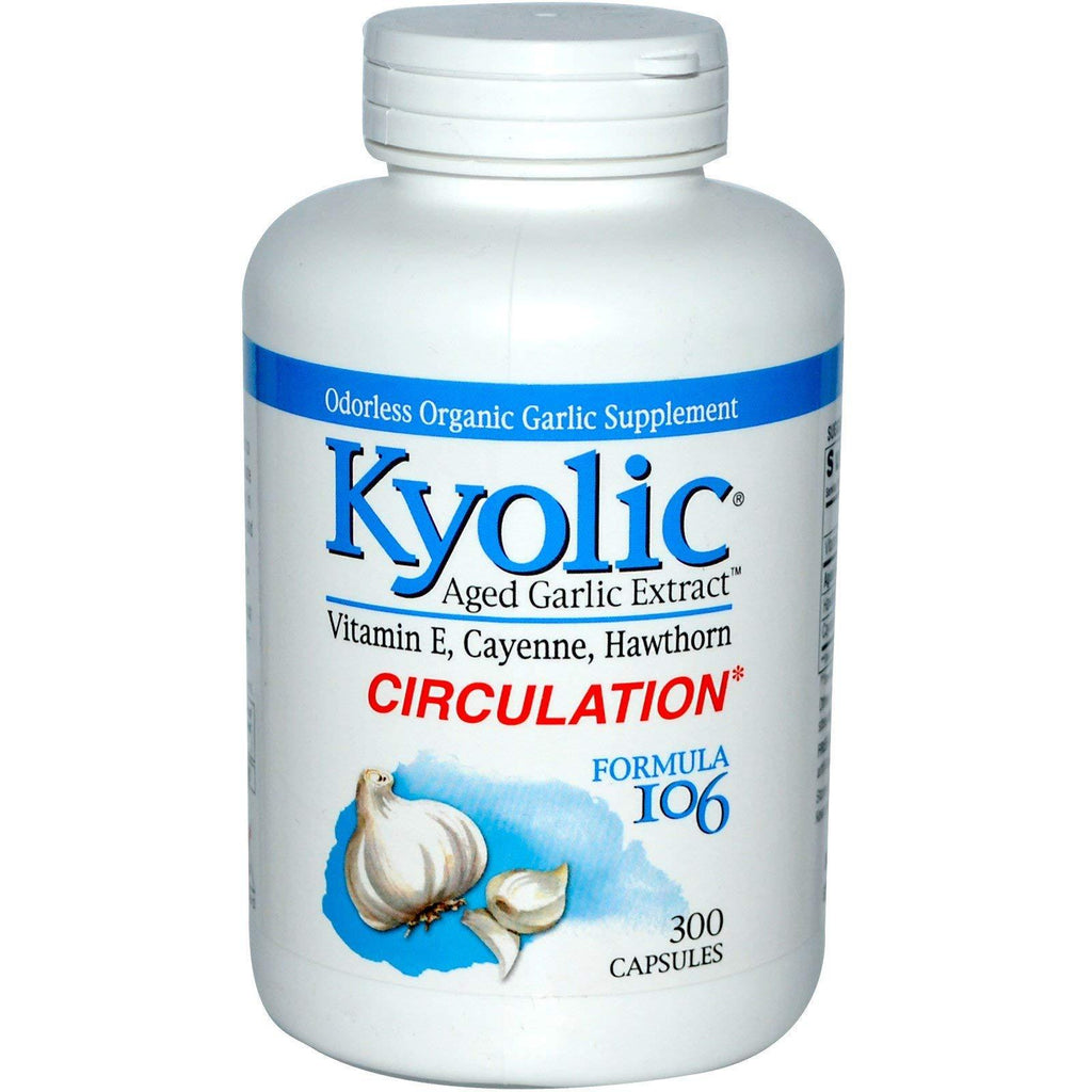 Kyolic Aged Garlic Extract Formula 106, Circulation, 300 Capsules 300 Count (Pack of 1) - BeesActive Australia