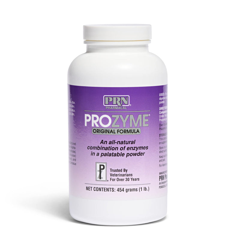 PRN Pharmacal ProZyme Original Formula Enzyme Replacement Supplement - Reinforces Animal's Digestive System, Supports Dog & Cat Food Breakdown - Promotes Pet's Digestive Health - 454 g, 1 lb Bottle - BeesActive Australia