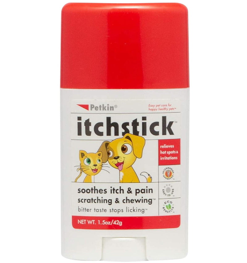 Petkin Anti Itch Stick for Pets - Simply Rub on Anytime to Provide Pain & Itching Relief for Dogs & Cats on Contact - Bitter Taste Stops Licking & Chewing - 1.5 oz Net Weight -Ideal for Home or Travel 1 Pack - BeesActive Australia