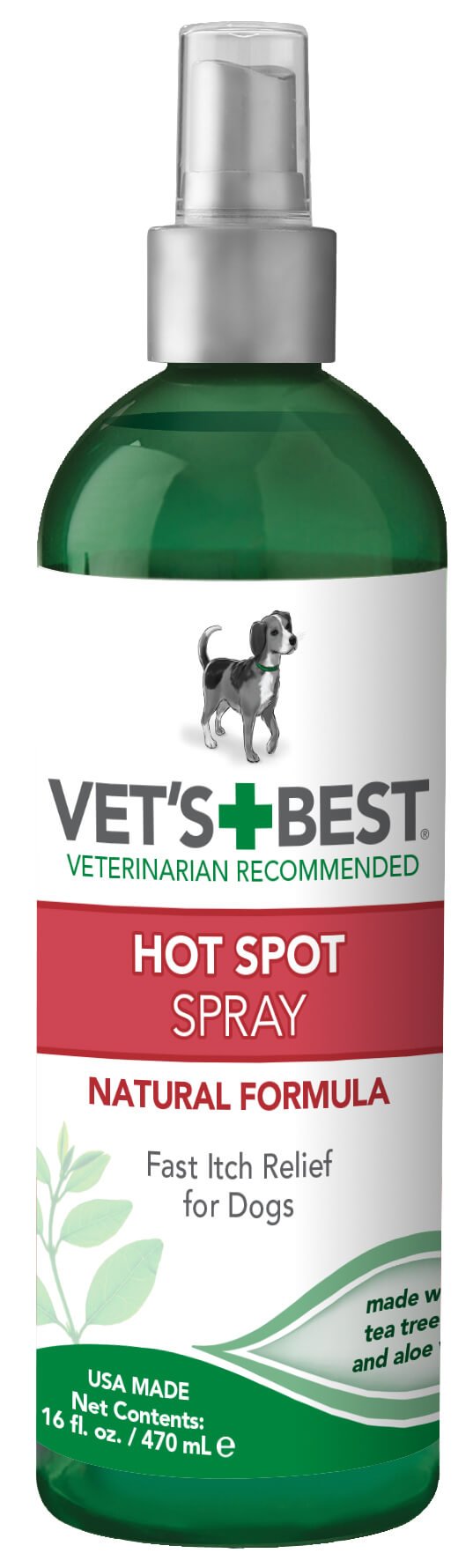 Vet’s Best Dog Hot Spot Itch Relief Spray | Relieves Dog Dry Skin, Rash, Scratching, Licking, Itchy Skin, and Hot Spots | No-Sting and Alcohol Free | 16 Ounces 16 oz - BeesActive Australia