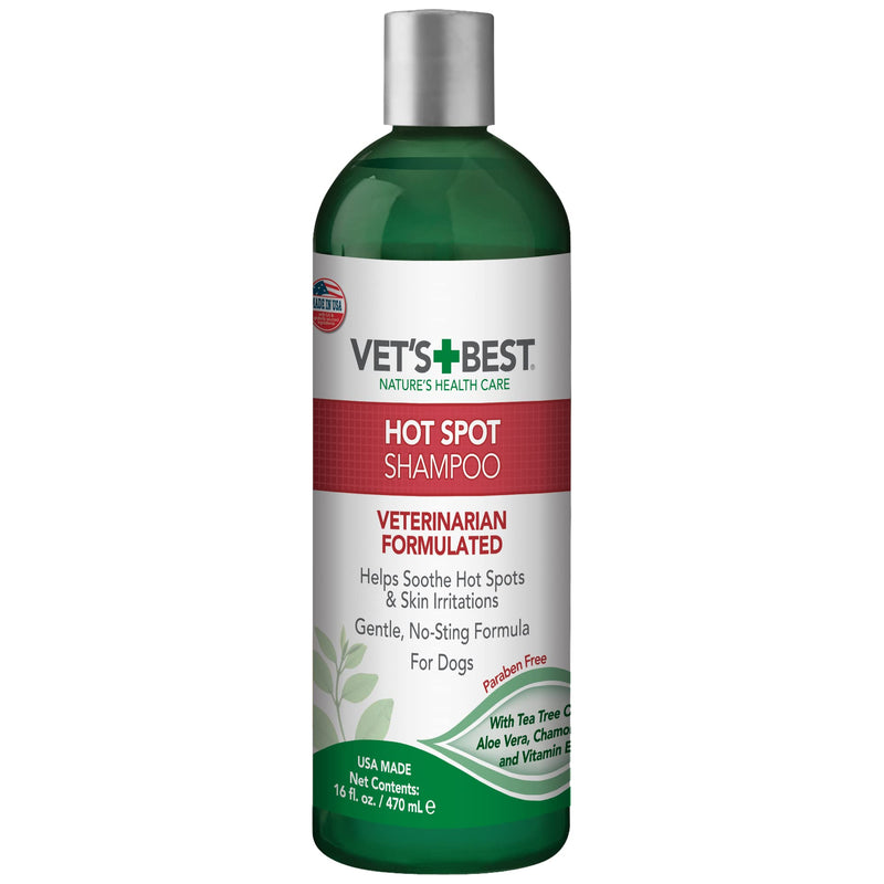 Vet's Best Hot Spot Itch Relief Shampoo for Dogs | Relieves Dog Dry Skin, Rash, Scratching, Licking, Itchy Skin, and Hot Spots | 16 Ounces - BeesActive Australia