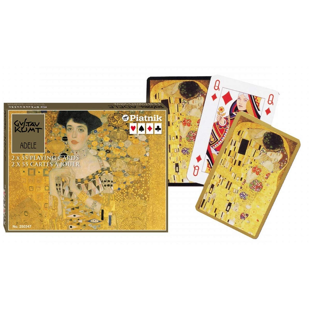 Piatnik - Klimt - Double Deck Playing Cards - Adele (1907) and The Kiss (1908) - BeesActive Australia