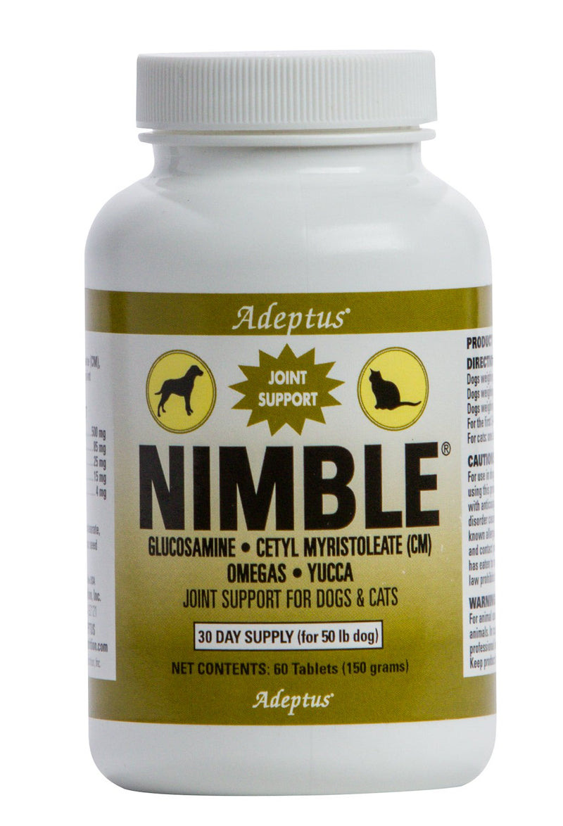 Adeptus Nutrition Nimble Ultra Pet Supplement (Joint Support Tablets) Yellow OR Brown - BeesActive Australia