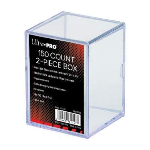 Ultra Pro 81147 2-Piece 150 Count Clear Card Storage Box 1 Pack - BeesActive Australia