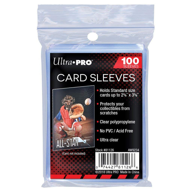 Ultra Pro Soft Card Sleeves 2-5/8" X 3-5/8", Ultra Clear (100Count) - BeesActive Australia