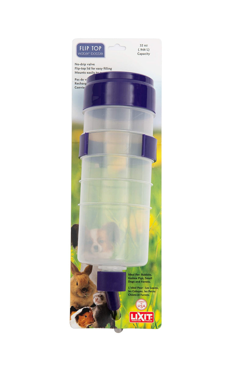 Lixit Lever Valve Top Fill No Drip Water Bottles for Rabbits, Chinchillas, Ferrets, Guinea Pigs and Adult Rats 32oz - BeesActive Australia