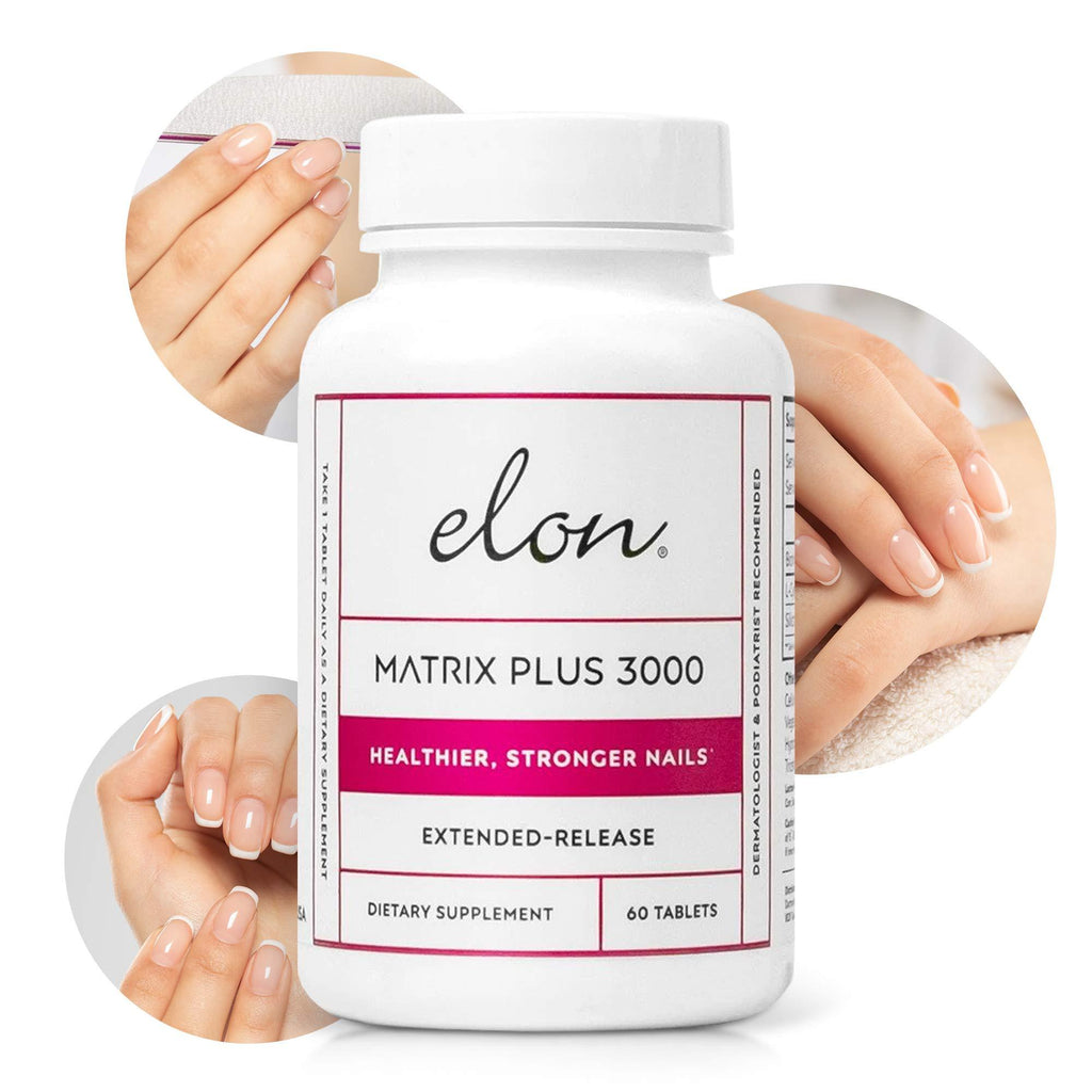 Elon Matrix Plus 3000 Biotin Vitamins for Nail Repair Strengthening and Growth (60 Tablets) - BeesActive Australia