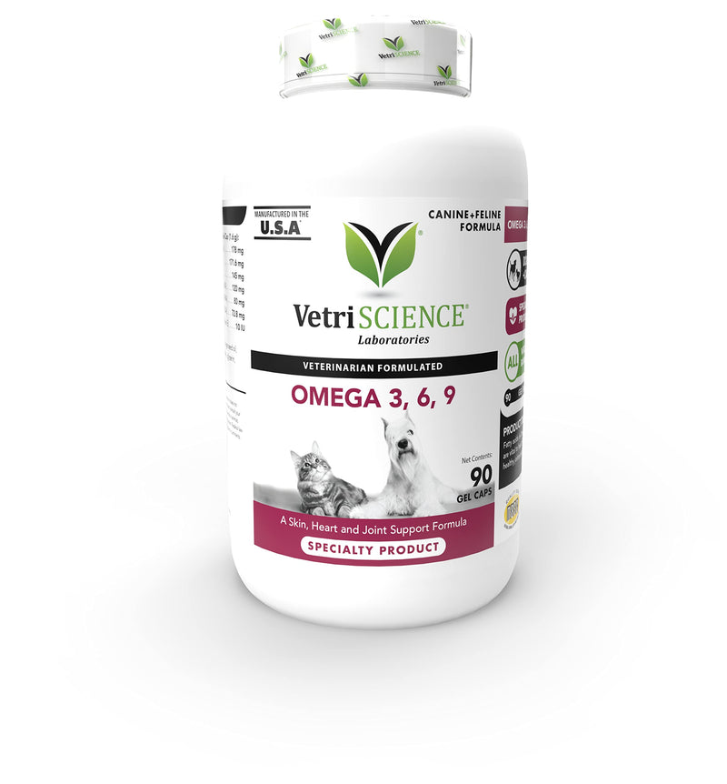 VETRISCIENCE Omega 3 Fish Oil for Dogs and Cats, 90 Soft Gels - Skin and Coat, Heart Health and Immune Support Fish Oil Supplement - BeesActive Australia