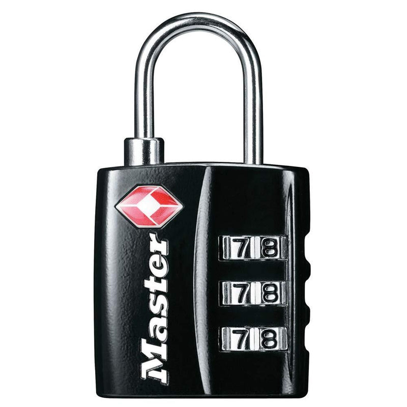 Master Lock 4680DBLK TSA-Approved Luggage Lock, 1-3/16-in. Wide, Black 1-Pack - BeesActive Australia