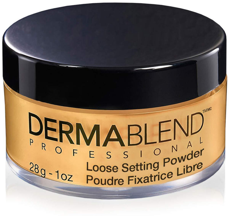 Dermablend Loose Setting Powder, Face Powder Makeup & Finishing Powder for Light, Medium & Tan Skin Tones, Mattifying Finish and Shine Control, Warm Saffron,1oz - BeesActive Australia