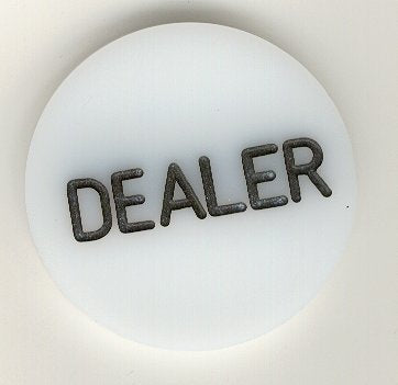 Trademark Poker Acrylic Dealer Button – Engraved Professional Casino Table Accessory for Poker, Texas Hold-Em, Blackjack and Other Card Games - BeesActive Australia