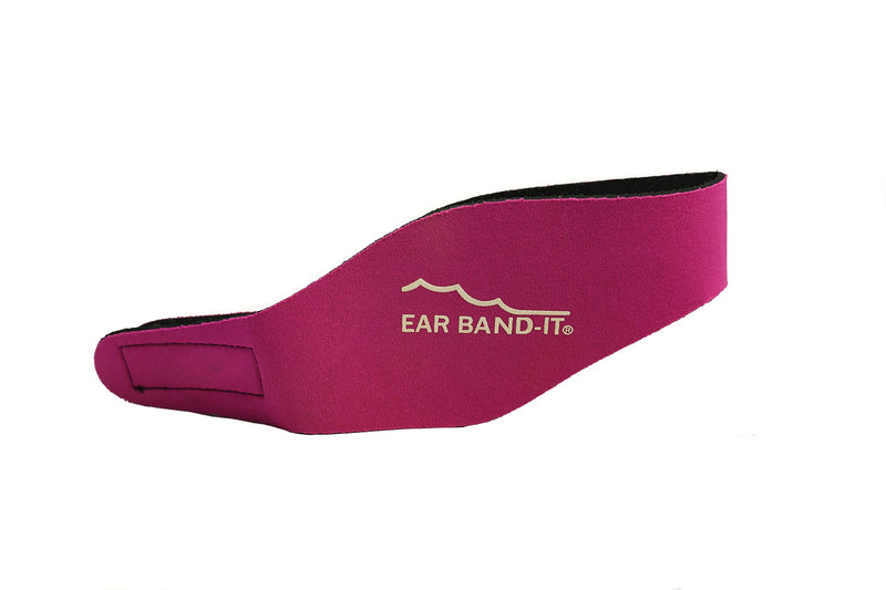 Ear Band-It Swimming Headband - Invented by Physician - Hold Ear Plugs in - The Original Swimmer's Headband - Doctor Recommended - Secure Earplugs Large (ages 9yrs to adult) Magenta - BeesActive Australia