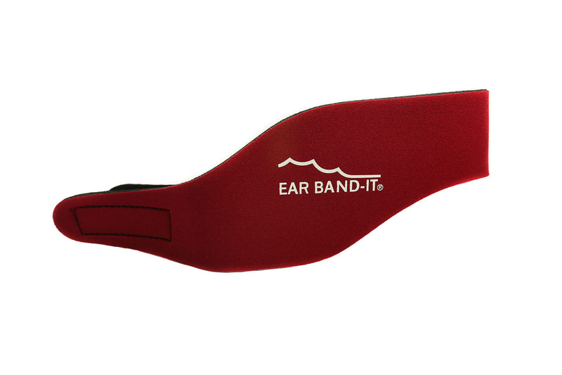 Ear Band-It Swimming Headband - Invented by Physician - Hold Ear Plugs in - The Original Swimmer's Headband - Doctor Recommended - Secure Earplugs Small (ages 3mo to 1yr) Red - BeesActive Australia