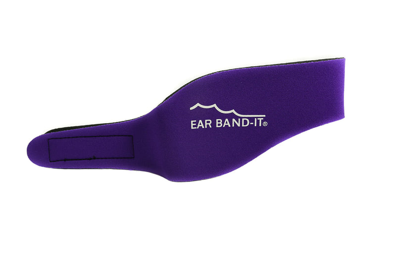 Ear Band-It Swimming Headband - Invented by Physician - Hold Ear Plugs in - The Original Swimmer's Headband - Doctor Recommended - Secure Earplugs Small (ages 3mo to 1yr) Purple - BeesActive Australia